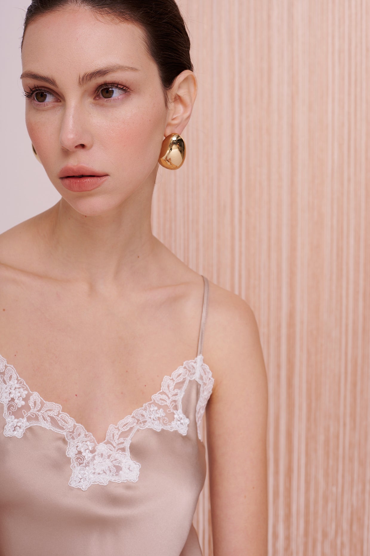 BASICS Cami - Satin Silk with Lace