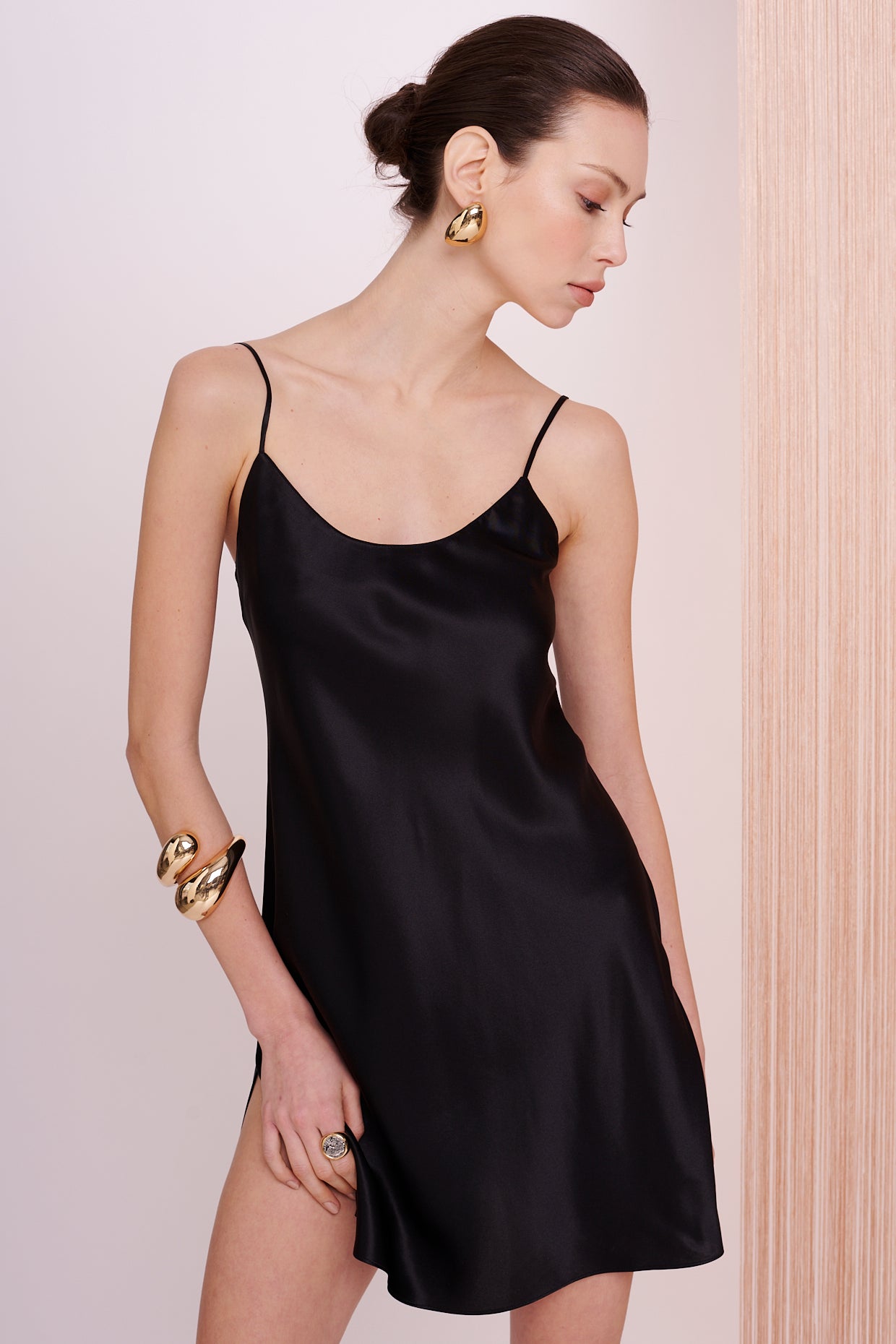 BASICS Slip Dress Mini - Satin Silk