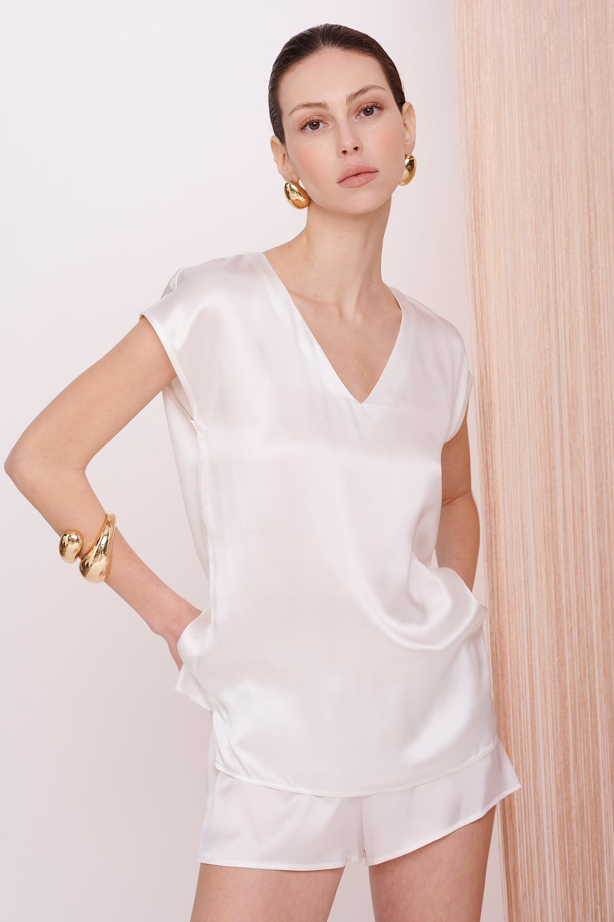 BASICS Shirt - Satin Silk