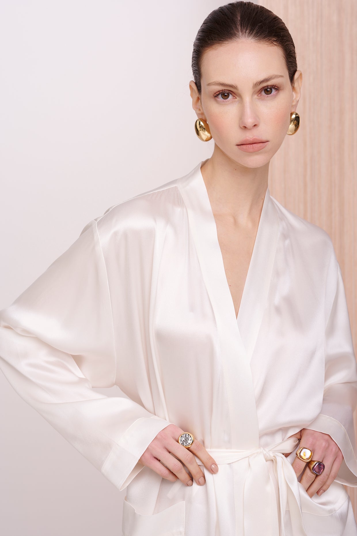 BASICS Kimono Long - Satin Silk
