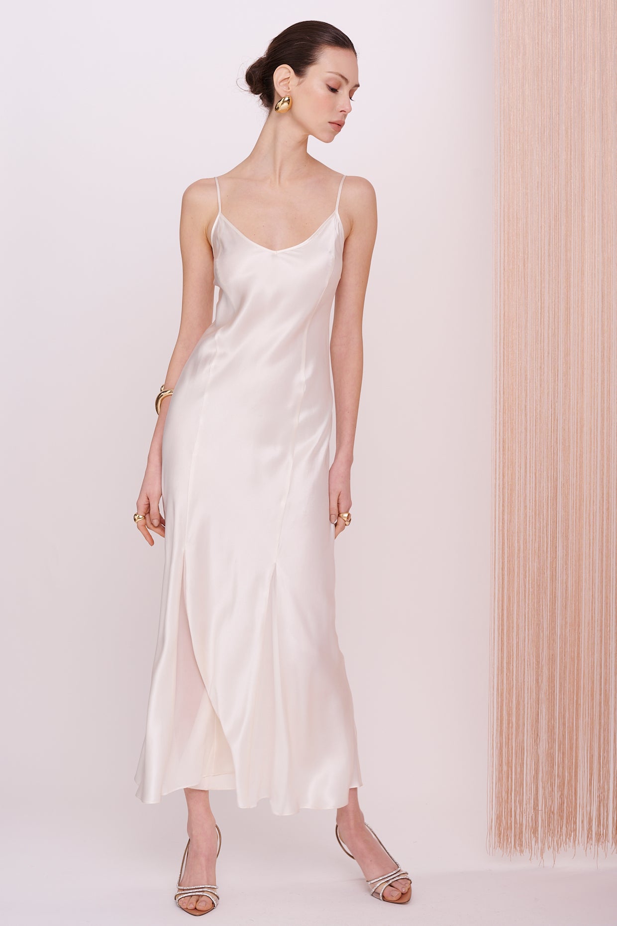 BASICS Slip Dress Maxi - Satin Silk