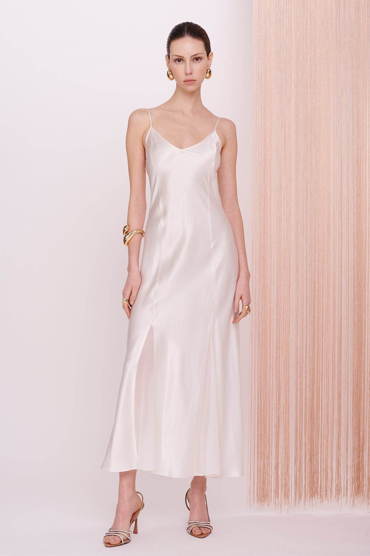 BASICS Slip Dress Maxi - Satin Silk