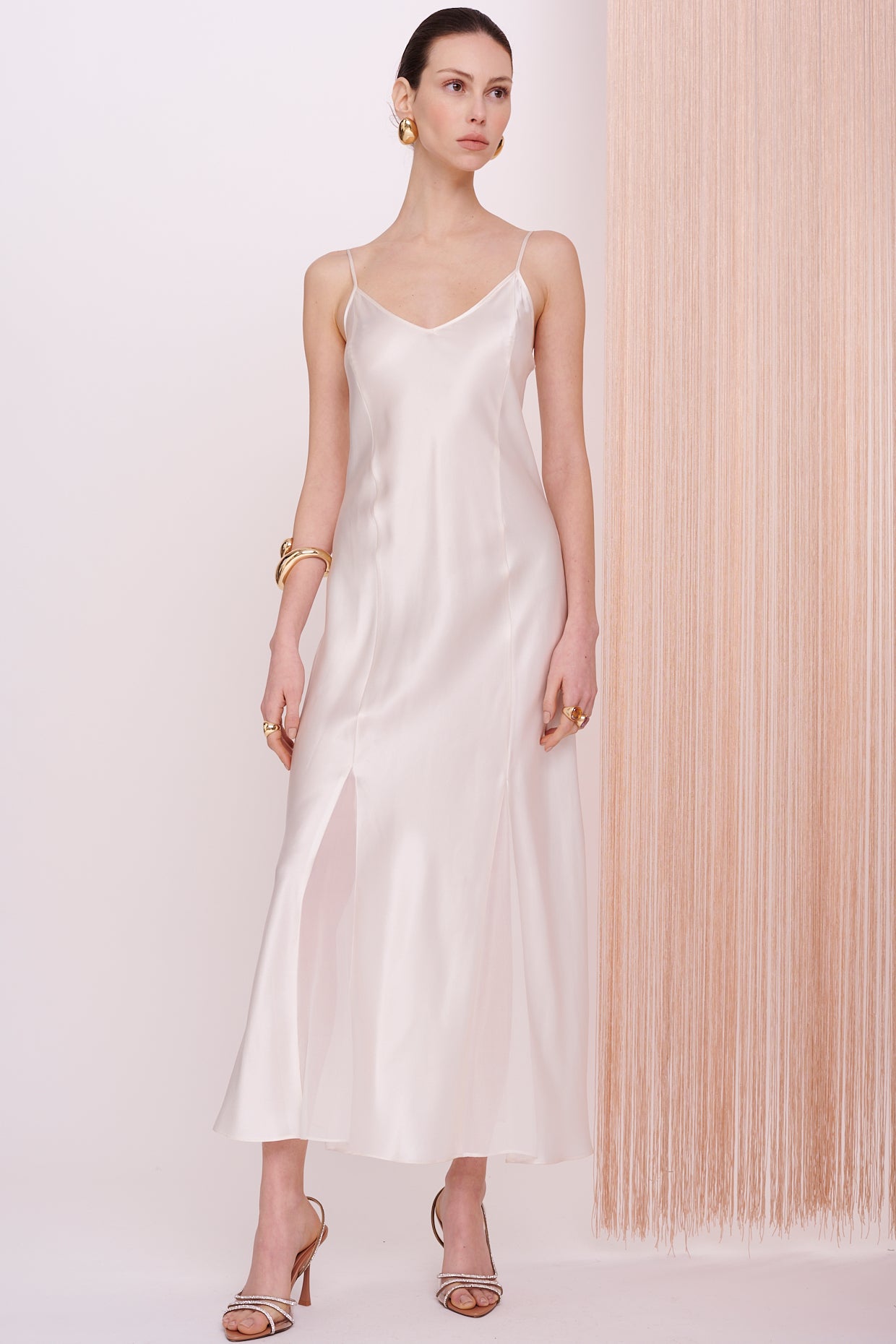 BASICS Slip Dress Maxi - Satin Silk