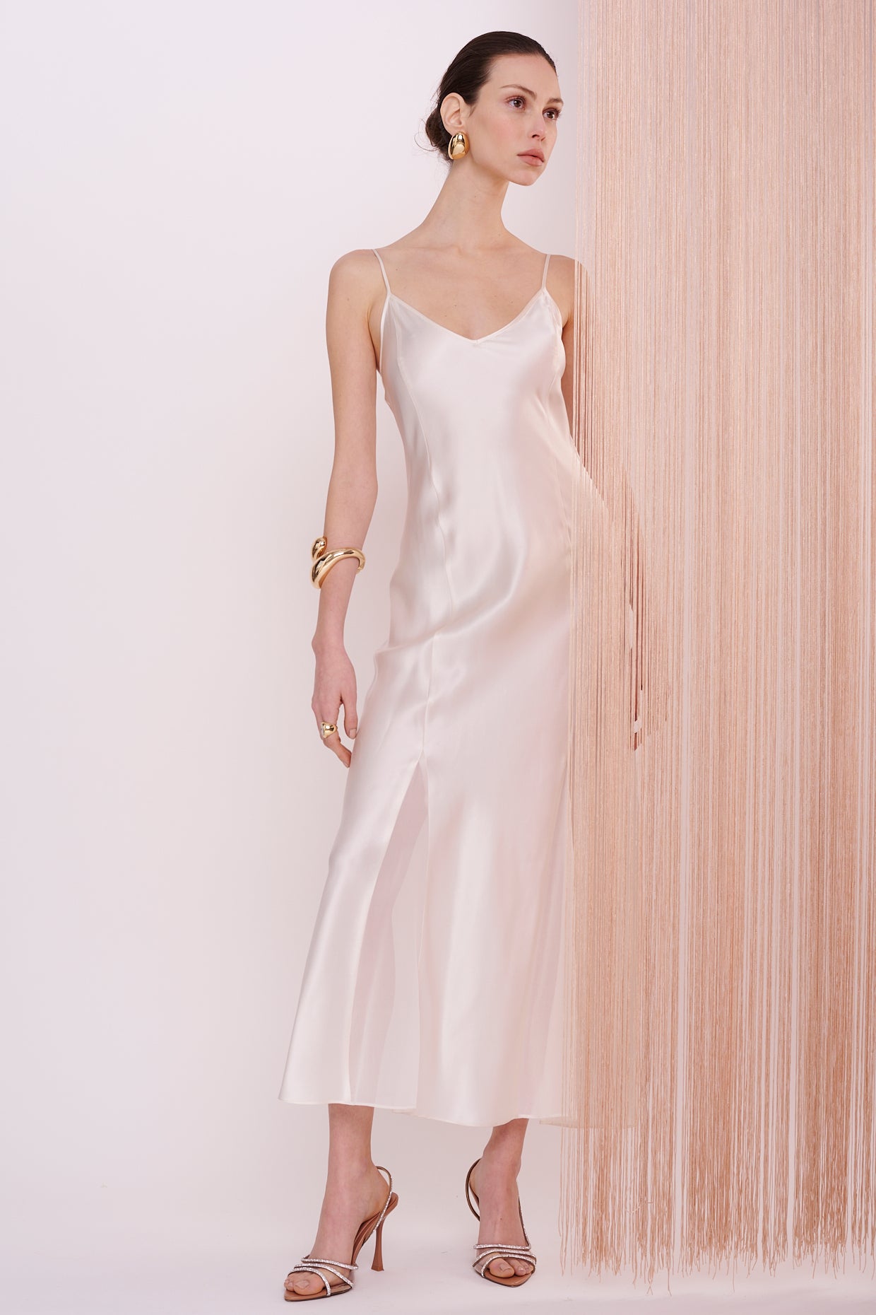 BASICS Slip Dress Maxi - Satin Silk