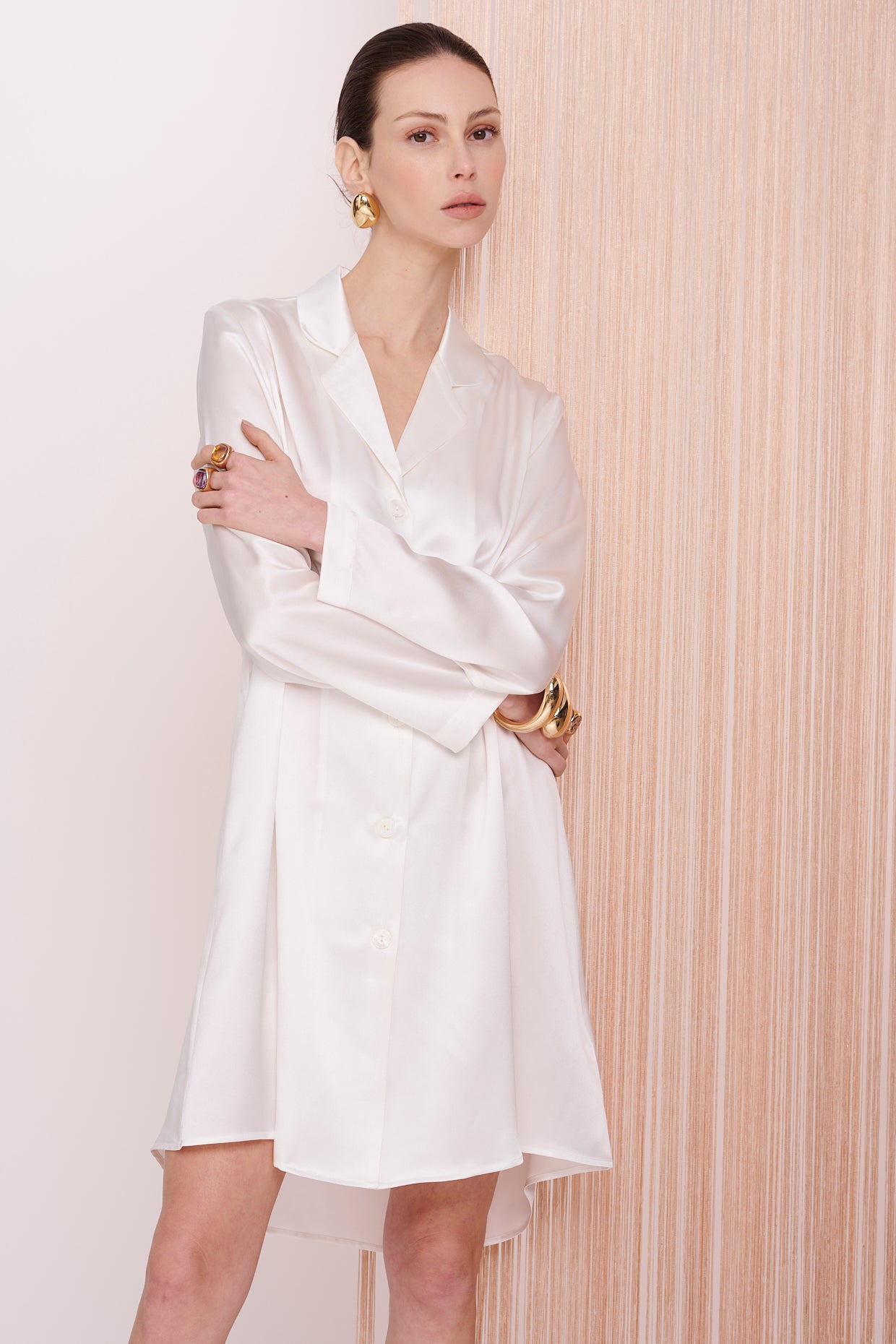 BASICS Longshirt - Satin Silk