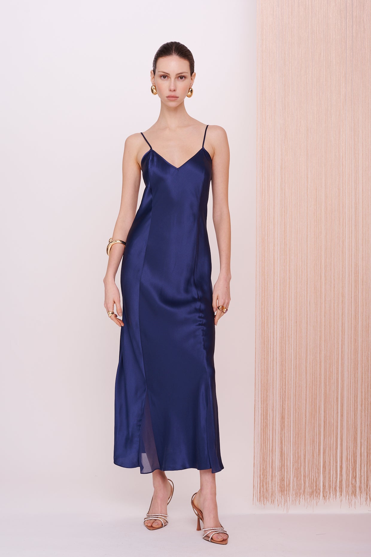 BASICS Slip Dress Maxi - Satin Silk