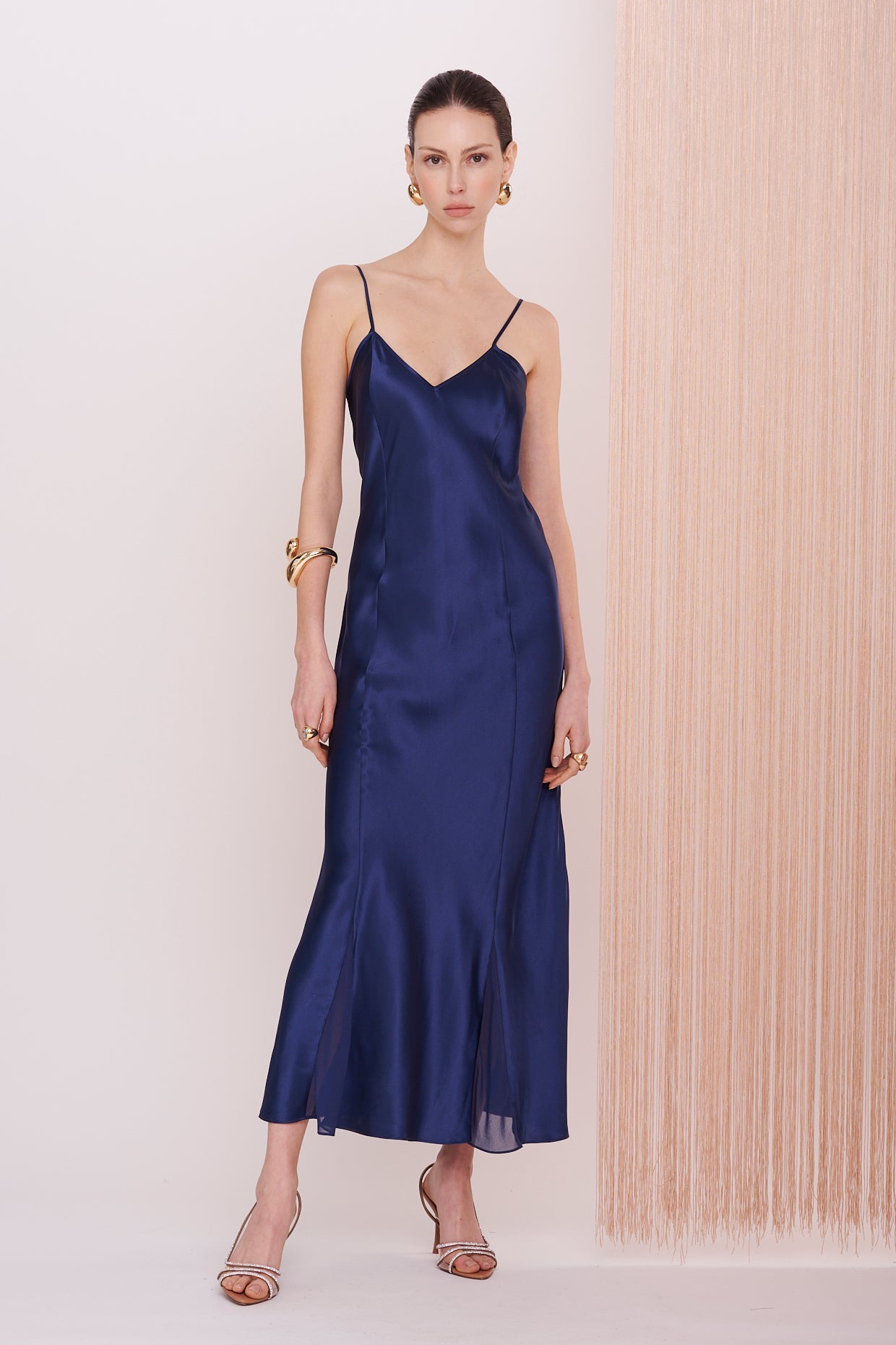 BASICS Slip Dress Maxi - Satin Silk