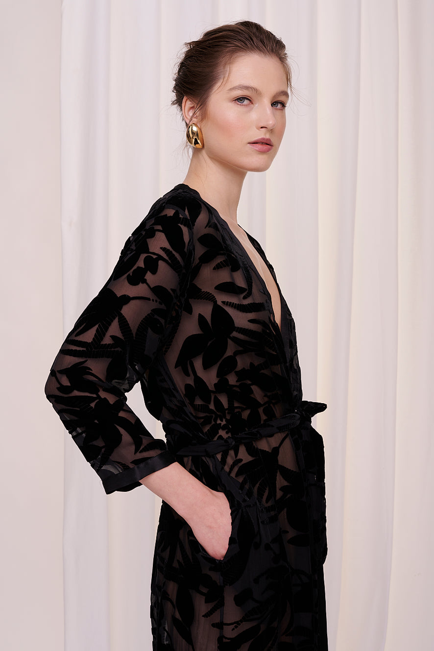 robe silk velvet