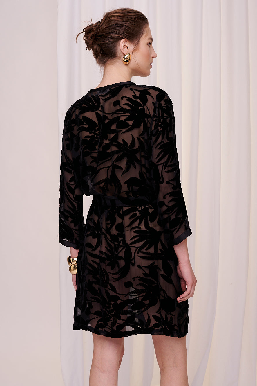 robe silk velvet