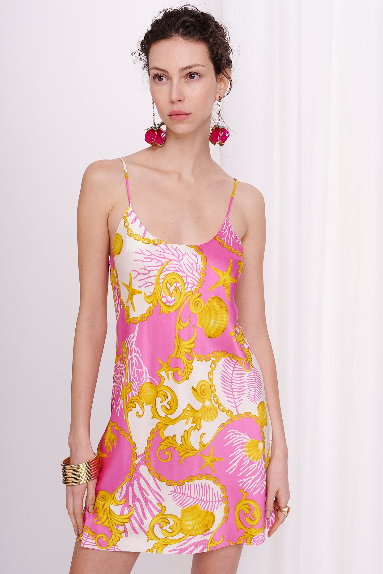 slip dress mini satin silk