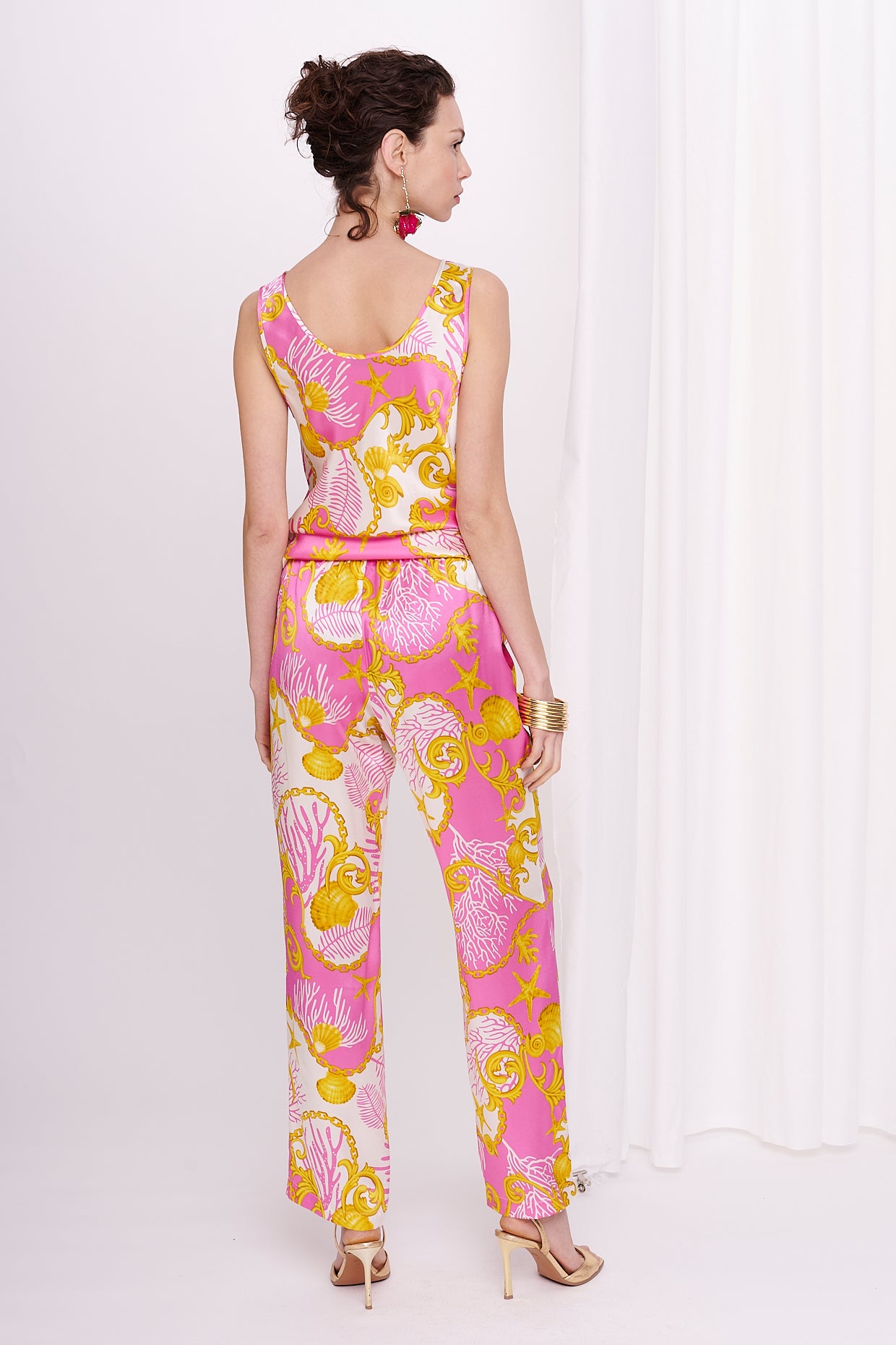 pants satin silk