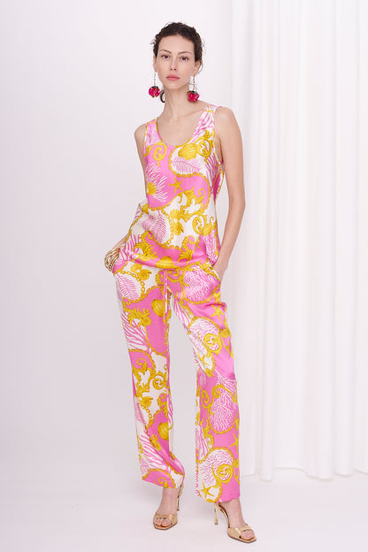 pants satin silk