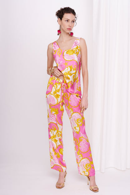 pants satin silk