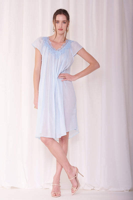 Dress Midi - Mousseline with Lace